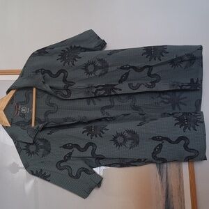 Roark Green and Graphic Button Down Shirt